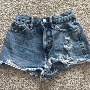 PacSun Light Blue Distressed Jean Shorts